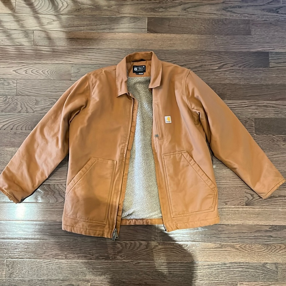 COPY - Carhartt mens Loose Fit Washed Duck Sherpa-lined Coat